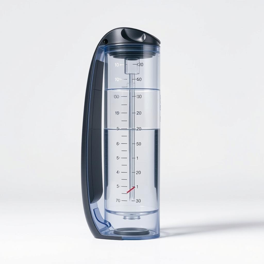 Bathmate Hydro 7 water-based penis pump with measurement guide