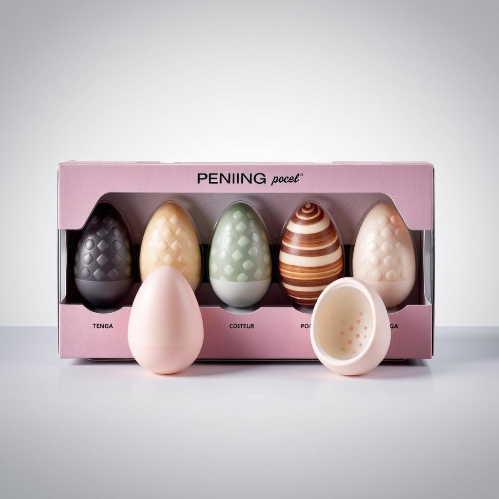 Tenga Eggs variety pack showing different internal textures