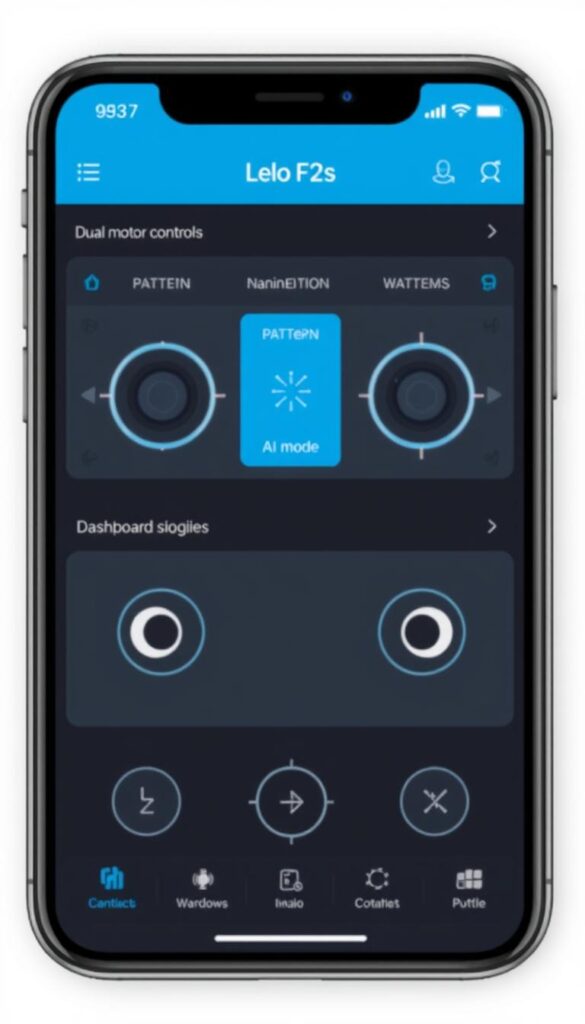 Lelo F2s app interface showing the control dashboard