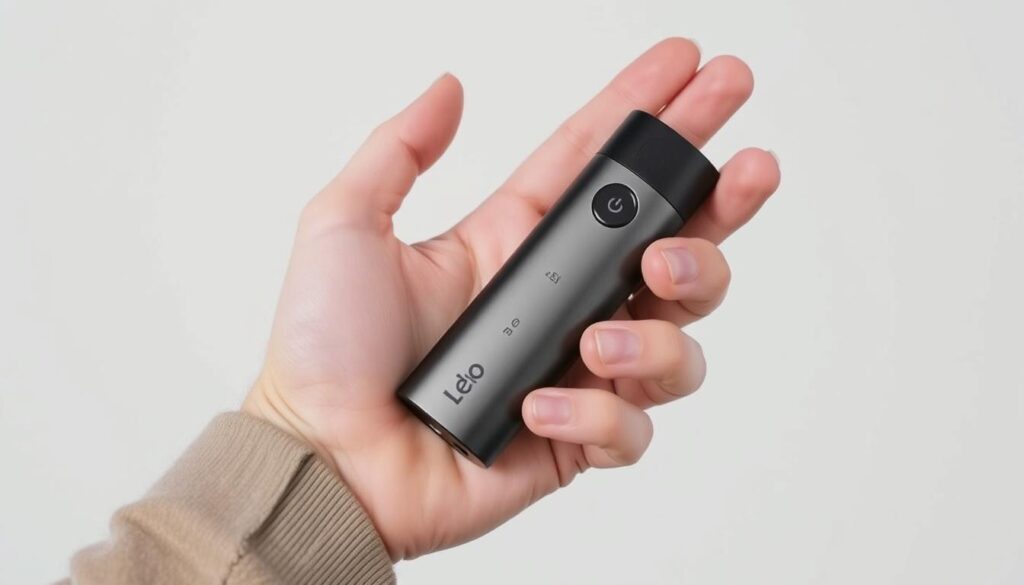 Lelo F2s being held to show scale and ergonomics